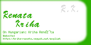 renata kriha business card